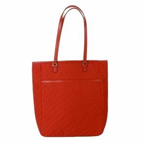 Christian Dior Red Monogram Canvas Tote